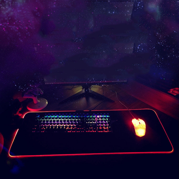 260x390x3mm F-01 Rubber Thermal Transfer RGB Luminous Non-Slip Mouse Pad(Red Fox) - Mouse Pads by PMC Jewellery | Online Shopping South Africa | PMC Jewellery | Buy Now Pay Later Mobicred