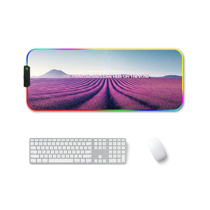 350x600x4mm F-01 Rubber Thermal Transfer RGB Luminous Non-Slip Mouse Pad(Lavender) - Mouse Pads by PMC Jewellery | Online Shopping South Africa | PMC Jewellery | Buy Now Pay Later Mobicred