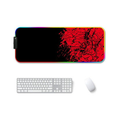 400x900x4mm F-01 Rubber Thermal Transfer RGB Luminous Non-Slip Mouse Pad(Red Fox) - Mouse Pads by PMC Jewellery | Online Shopping South Africa | PMC Jewellery | Buy Now Pay Later Mobicred