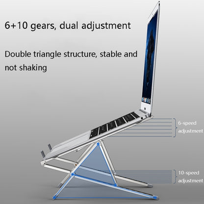 Oatsbasf Z02 Laptop Increasing Cooling Bracket Aluminum Alloy Desktop Adjustable Bracket(Silver) - Laptop Stand by Oatsbasf | Online Shopping South Africa | PMC Jewellery | Buy Now Pay Later Mobicred