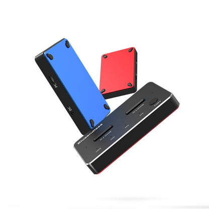 Blueendless M.2 Double Disk Mobile Hard Disk Base SATA / NVME Solid State Hard Disk Box, Colour: M.2 NVME (Black + Red) - HDD Enclosure by Blueendless | Online Shopping South Africa | PMC Jewellery | Buy Now Pay Later Mobicred