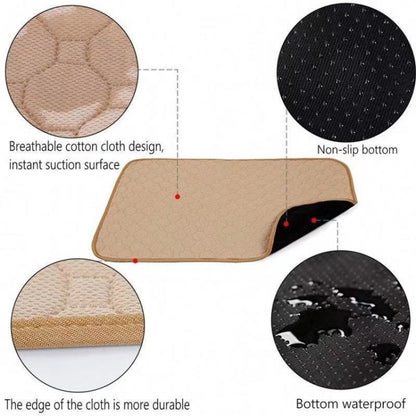 100x135cm Car Pet Injection Pad Waterproof Pad Cat Dog Sofa Waterproof Diapholic Carpet Water Absorbing Pad(Gray) - Seat Accessories by PMC Jewellery | Online Shopping South Africa | PMC Jewellery | Buy Now Pay Later Mobicred