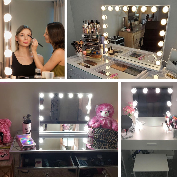 14 LEDs Mirror Front Light Dimmable Makeup Mirror USB Touch Control Light(White Light) - Night Lights by PMc TechLife | Online Shopping South Africa | PMc TechLife | Buy Now Pay Later Mobicred