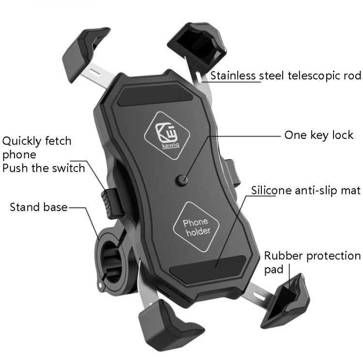 Kewig M11-C Motorcycle Bicycle Fixed Navigation Bracket Electric Car Takeaway Mobile Phone Holder - Holder by PMC Jewellery | Online Shopping South Africa | PMC Jewellery | Buy Now Pay Later Mobicred