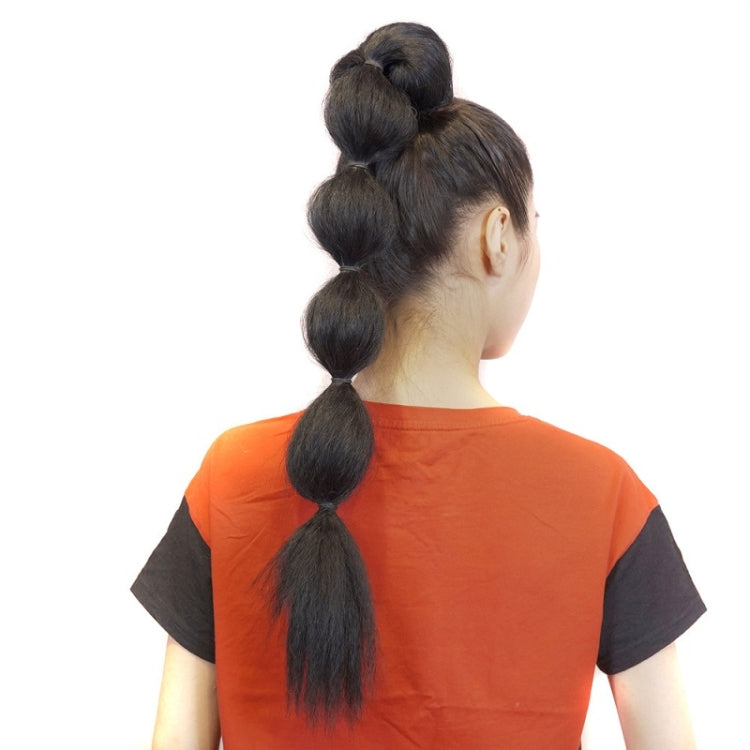 Bubble Shape Fluffy Curly Hair Drawstring Net Bag Fake Ponytail(Black 1B #) - free shipping - PMC TechLife - Order now!