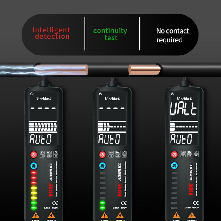 BSIDE Dual-Mode Smart Large-Screen Display Multimeter Electric Pen Portable Voltage Detector, Specification: ADMS1 - Digital Multimeter by BSIDE | Online Shopping South Africa | PMC Jewellery | Buy Now Pay Later Mobicred