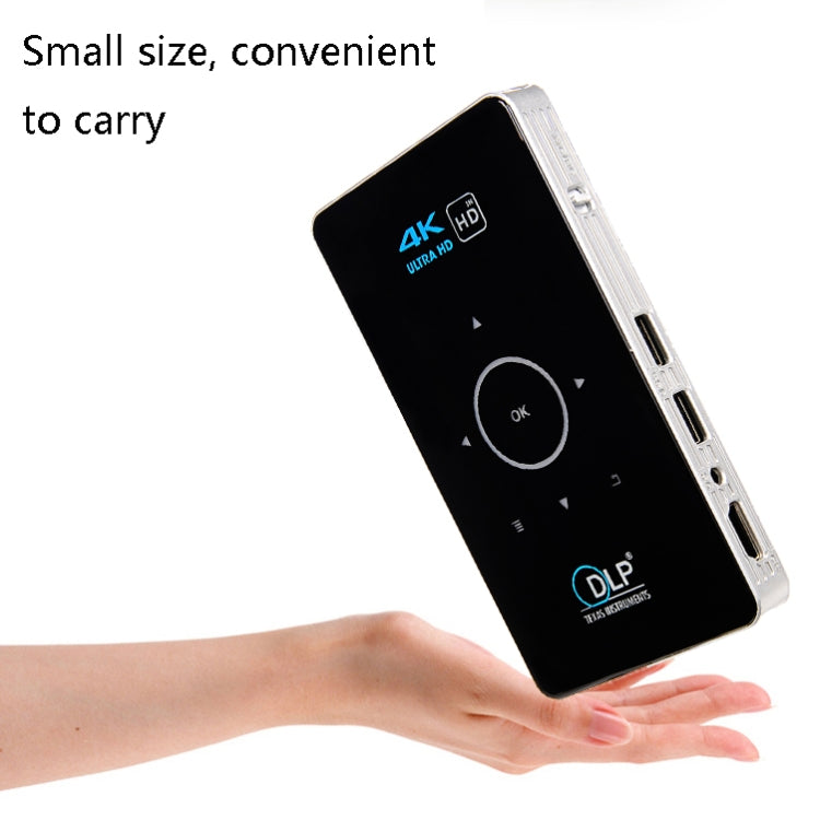 C6 2GB+32GB Android Smart DLP HD Projector Mini Wireless Projector, US Plug (White) - Mini Projector by PMC Jewellery | Online Shopping South Africa | PMC Jewellery | Buy Now Pay Later Mobicred