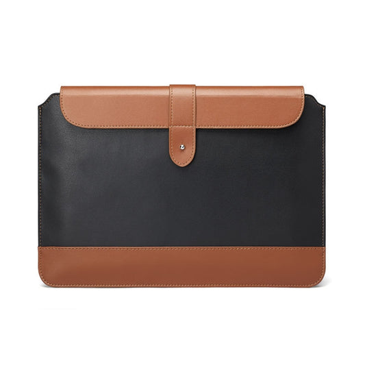 Horizontal Microfiber Color Matching Notebook Liner Bag, Style: Liner Bag (Black + Brown), Applicable Model: 14-15.4 Inch - 15 inch by PMC Jewellery | Online Shopping South Africa | PMC Jewellery | Buy Now Pay Later Mobicred