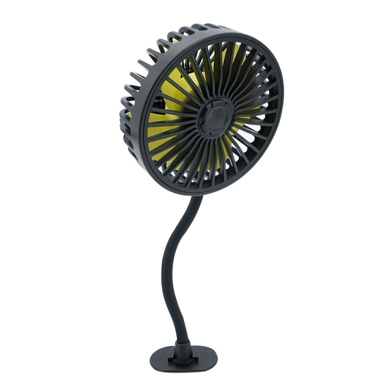 F408 Car Silicone Hose Fan Multi-Angle Adjustment USB Fan(Black) - Heating & Fans by PMC Jewellery | Online Shopping South Africa | PMC Jewellery | Buy Now Pay Later Mobicred