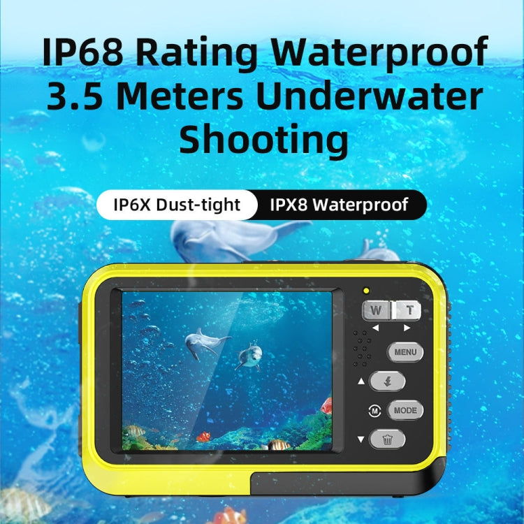 WDC901 3.5m Waterproof 48MP HD Dual Screen Outdoor Sports Digital Camera AU Plug(Green) - Children Cameras by PMC Jewellery | Online Shopping South Africa | PMC Jewellery | Buy Now Pay Later Mobicred