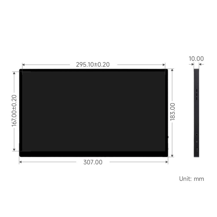 Waveshare 13.3 Inch 2K 2560×1440 HDMI/Type-C Display Interface AMOLED Touch Display(US Plug) - Modules Expansions Accessories by Waveshare | Online Shopping South Africa | PMC Jewellery | Buy Now Pay Later Mobicred