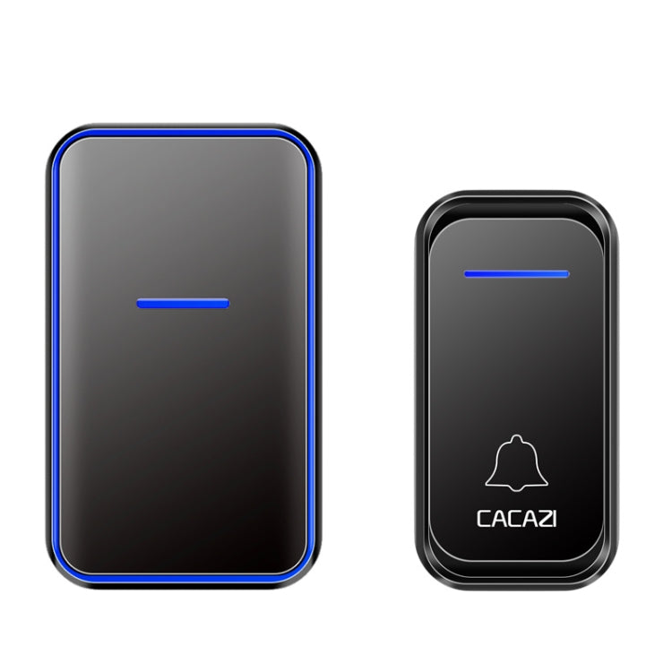 CACAZI Home Smart Digital Wireless Doorbell Remote Electronic Doorbell Elderly Pager, Style: US Plug(Black) - Wireless Doorbell by CACAZI | Online Shopping South Africa | PMC Jewellery | Buy Now Pay Later Mobicred