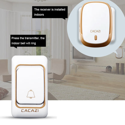 CACAZI Smart Waterproof Music Wireless Doorbell Multifunctional Pager, Style: EU Plug(Black) - Wireless Doorbell by CACAZI | Online Shopping South Africa | PMC Jewellery | Buy Now Pay Later Mobicred