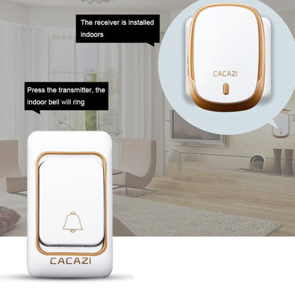 CACAZI Smart Waterproof Music Wireless Doorbell Multifunctional Pager, Style: UK Plug(Silver) - Wireless Doorbell by CACAZI | Online Shopping South Africa | PMC Jewellery