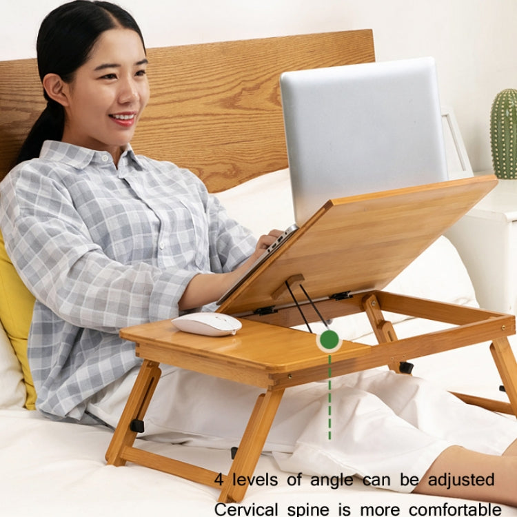 741ZDDNZ Bed Use Folding Height Adjustable Laptop Desk Dormitory Study Desk, Specification: Medium 64cm - Laptop Stand by PMC Jewellery | Online Shopping South Africa | PMC Jewellery | Buy Now Pay Later Mobicred