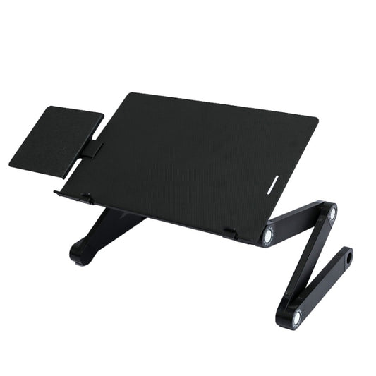 T8 Aluminum Alloy Folding & Lifting Laptop Desk Office Desk Heightening Bracket with Mouse Board (Black) - Laptop Stand by PMC Jewellery | Online Shopping South Africa | PMC Jewellery | Buy Now Pay Later Mobicred