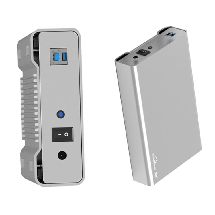 Blueendless U35Q 3.5 Inch Full Metal Mobile Hard Disk Box Type-C/Usb3.0 SATA Serial Desktop PC External Hard Disk Box AU Plug (USB 3.0) - HDD Enclosure by Blueendless | Online Shopping South Africa | PMC Jewellery | Buy Now Pay Later Mobicred