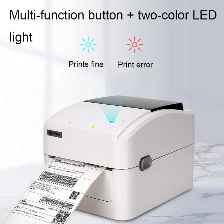 Xprinter XP-420B 108mm Express Order Printer Thermal Label Printer, Style:USB+Bluetooth(EU Plug) - Printer by Xprinter | Online Shopping South Africa | PMC Jewellery | Buy Now Pay Later Mobicred