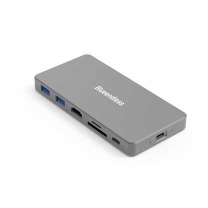 Blueendless Mobile Hard Disk Box Dock Type-C To HDMI USB3.1 Solid State Drive, Style: 7-in-1 (Support M.2 NVME) - HDD Enclosure by Blueendless | Online Shopping South Africa | PMC Jewellery | Buy Now Pay Later Mobicred