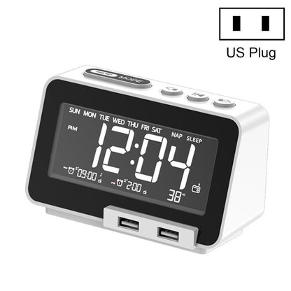 K5 Wireless Bluetooth Speaker Desktop Alarm Clock Radio, Specification: US Plug(White) - Desktop Speaker by PMC Jewellery | Online Shopping South Africa | PMC Jewellery | Buy Now Pay Later Mobicred