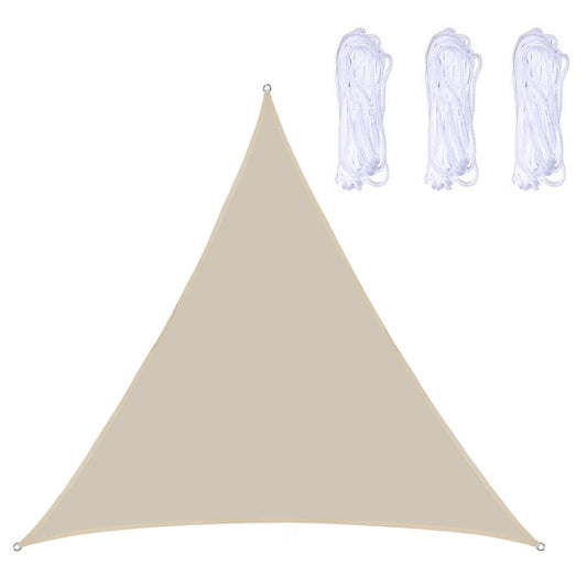 Triangle Outdoor Garden Sunshade Sail Waterproof Anti-UV Canopy, Size: 5m x 5m x 5m(Beige) - Tents & Accessories by PMC Jewellery | Online Shopping South Africa | PMC Jewellery