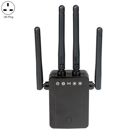 M-95B 300M Repeater WiFi Booster Wireless Signal Expansion Amplifier(Black - UK Plug) - Broadband Amplifiers by PMC Jewellery | Online Shopping South Africa | PMC Jewellery | Buy Now Pay Later Mobicred