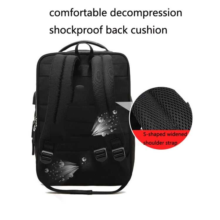 15.6 inch External USB Interface Laptop Backpack Waterproof Computer Bag(Black) - 15.6 - 17 inch by PMC Jewellery | Online Shopping South Africa | PMC Jewellery | Buy Now Pay Later Mobicred