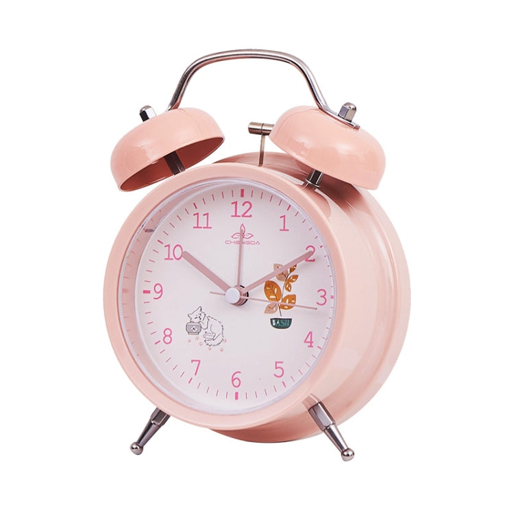 Student Cute Style Bell Alarm Clock Bedside Mute Clock With Light Specification��� Y36 4 Inch (Pink) - Alarm Clocks by PMc TechLife | Online Shopping South Africa | PMc TechLife | Buy Now Pay Later Mobicred