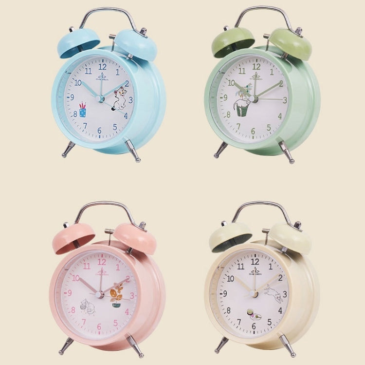Student Cute Style Bell Alarm Clock Bedside Mute Clock With Light Specification��� Y36 4 Inch (Pink) - Alarm Clocks by PMc TechLife | Online Shopping South Africa | PMc TechLife | Buy Now Pay Later Mobicred