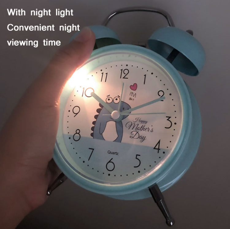 Student Cute Style Bell Alarm Clock Bedside Mute Clock With Light Specification��� Y36 4 Inch (Pink) - Alarm Clocks by PMc TechLife | Online Shopping South Africa | PMc TechLife | Buy Now Pay Later Mobicred