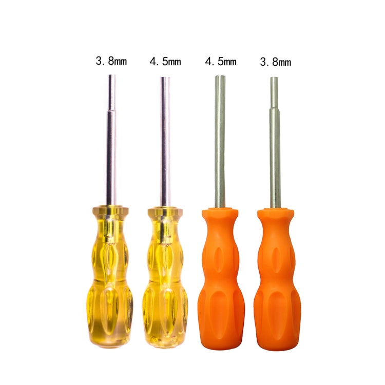 4 PCS Disassembly Tool Screwdriver Sleeve Applicable For Nintendo N64 / SFC / GB / NES / NGC(Orange Yellow 3.8mm) - Tools by PMC Jewellery | Online Shopping South Africa | PMC Jewellery | Buy Now Pay Later Mobicred