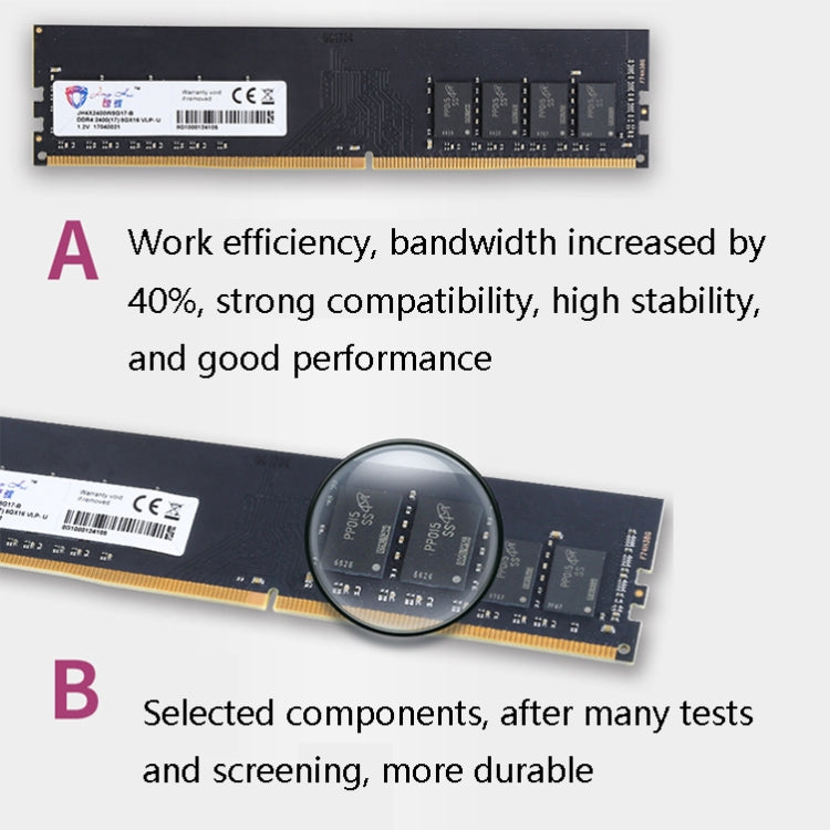 JingHai DDR4 4G Low Pressure Version 1.2V Desktop RAM(2400MHz) - RAMs by JingHai | Online Shopping South Africa | PMC Jewellery | Buy Now Pay Later Mobicred