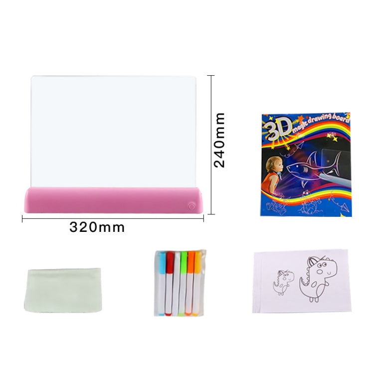 3D Painting Fluorescent Plate LED Shining Puzzle Children Graffiti Panel Handwritten Message Board(White) -  by PMC Jewellery | Online Shopping South Africa | PMC Jewellery | Buy Now Pay Later Mobicred