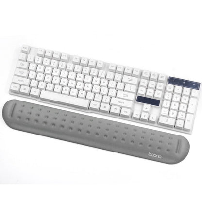 Baona Silicone Memory Cotton Wrist Pad Massage Hole Keyboard Mouse Pad, Style: Large Keyboard Rest (Gray) - Mouse Pads by Baona | Online Shopping South Africa | PMC Jewellery | Buy Now Pay Later Mobicred