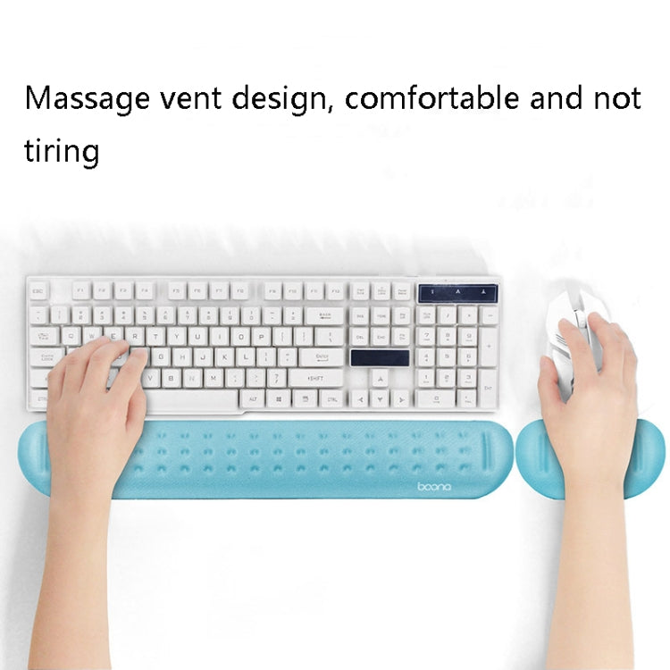 Baona Silicone Memory Cotton Wrist Pad Massage Hole Keyboard Mouse Pad, Style: Large Keyboard Rest (Gray) - Mouse Pads by Baona | Online Shopping South Africa | PMC Jewellery | Buy Now Pay Later Mobicred