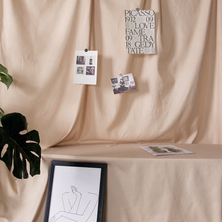 2 x 2.4m Photo Background Cloth Increased Widened Photography Cloth Live Broadcast Solid Color Cloth(Beige) - free shipping - PMC TechLife - Order now!