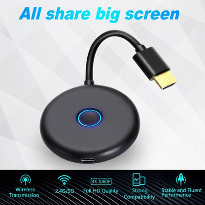 E89BK 2.4GHz / 5GHz WiFi Wireless Display Dongle Receiver Horizontal And Vertical Screen Streaming Media Player HDTV Stick(Black) - Wireless Display Dongle by PMC Jewellery | Online Shopping South Africa | PMC Jewellery | Buy Now Pay Later Mobicred