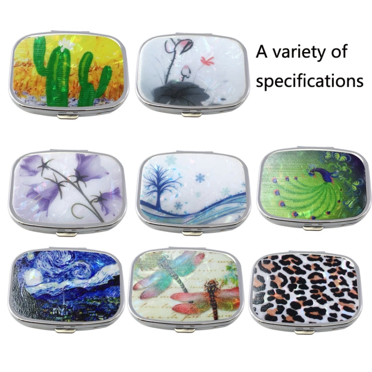 2 PCS Y10336 Two-Compartment Metal Portable Pill Box(Dragonfly) - Pill Boxes by PMC TechLife | Online Shopping South Africa | PMC TechLife