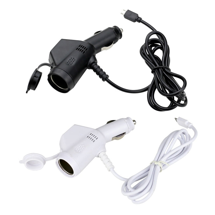 2 PCS Car 3 In 1 Charger With Cigarette Lighter Dual USB Interface With USB Mobile Phone Charging Cable(Black) - Cigar Socket by PMC Jewellery | Online Shopping South Africa | PMC Jewellery | Buy Now Pay Later Mobicred