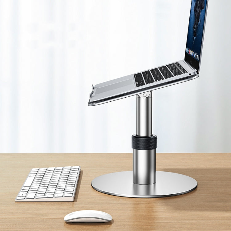 Oatsbasf 03597 Aluminum Alloy Notebook Heightening Bracket Notebook Computer Lifting Heat Dissipation Bracket Mobile Folding Table,Style: Deluxe Edition-Silver - Laptop Stand by Oatsbasf | Online Shopping South Africa | PMC Jewellery | Buy Now Pay Later Mobicred