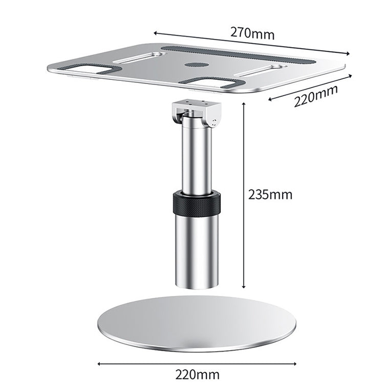 Oatsbasf 03597 Aluminum Alloy Notebook Heightening Bracket Notebook Computer Lifting Heat Dissipation Bracket Mobile Folding Table,Style: Deluxe Edition-Silver - Laptop Stand by Oatsbasf | Online Shopping South Africa | PMC Jewellery | Buy Now Pay Later Mobicred