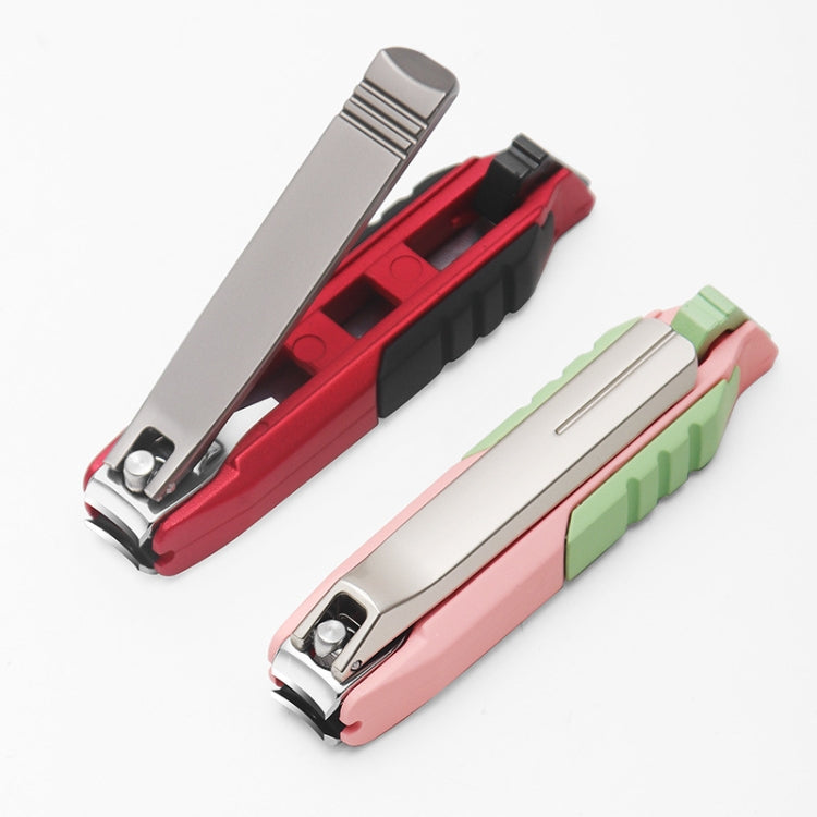 Anti-splash Nail Clippers Multifunctional Mobile Phone Holder Nail Clippers,Style: Red Suit - Nail Art Equipment by PMC Jewellery | Online Shopping South Africa | PMC Jewellery | Buy Now Pay Later Mobicred