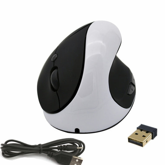 JSY-03 6 Keys Wireless Vertical Charging Mouse Ergonomic Vertical Optical Mouse(White) - Wireless Mice by PMC Jewellery | Online Shopping South Africa | PMC Jewellery | Buy Now Pay Later Mobicred