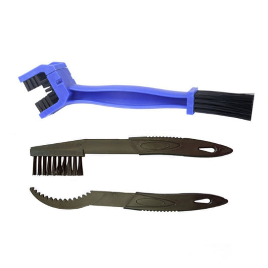 1 Set BG-7168 Bicycle And Motorcycle Cleaning Brush Three-Sided Chain Brush, Colour: Blue + Small Brush - Others by PMC Jewellery | Online Shopping South Africa | PMC Jewellery