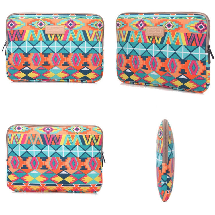 LiSEN LS-518 Lingge Pattern Laptop Computer Liner Bags, Size: 12 inch(Orange Pattern Geometry) - 12.1 inch by LiSEN | Online Shopping South Africa | PMC Jewellery | Buy Now Pay Later Mobicred