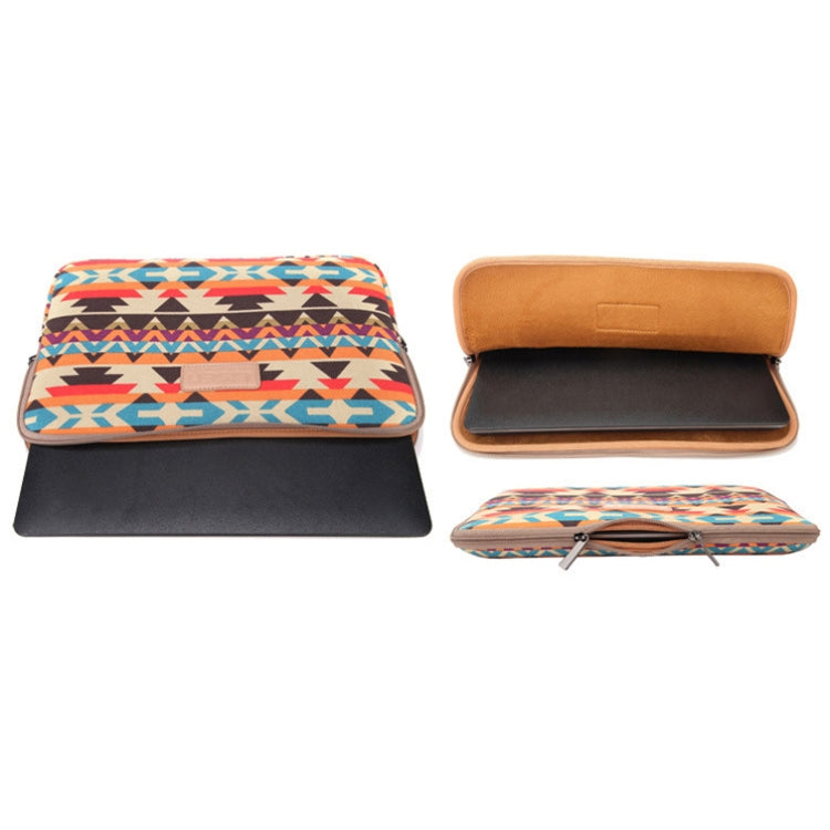 LiSEN LS-518 Lingge Pattern Laptop Computer Liner Bags, Size: 12 inch(Orange Pattern Geometry) - 12.1 inch by LiSEN | Online Shopping South Africa | PMC Jewellery | Buy Now Pay Later Mobicred