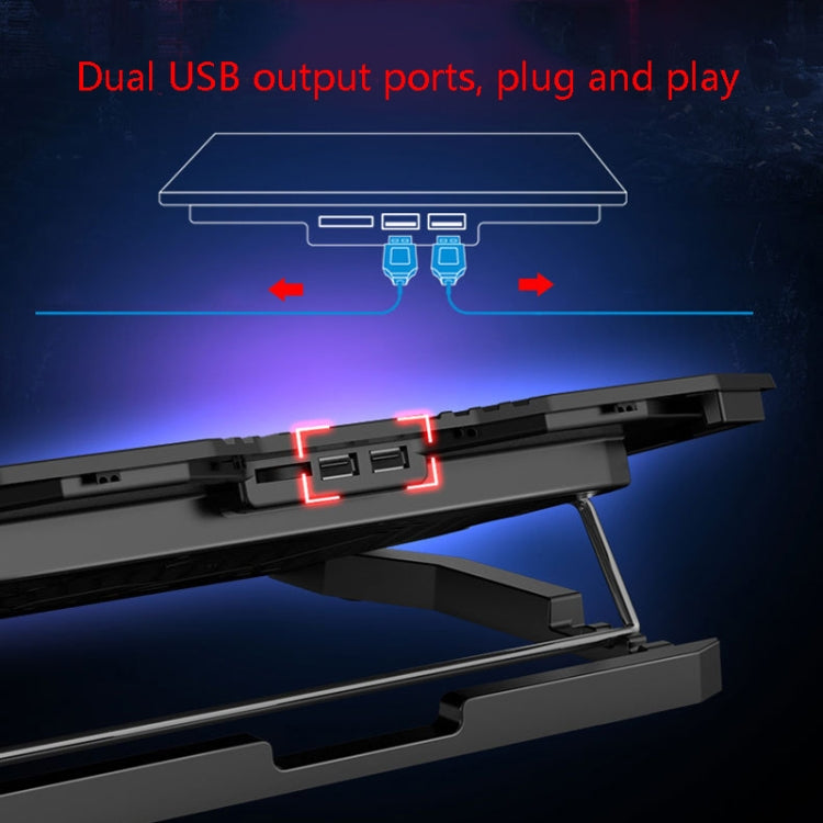 ICE COOREL K5 Laptop Radiator Computer Cooling Bracket, Colour: Touch Version (Black Red) - free shipping - PMC Jewellery - Order now!