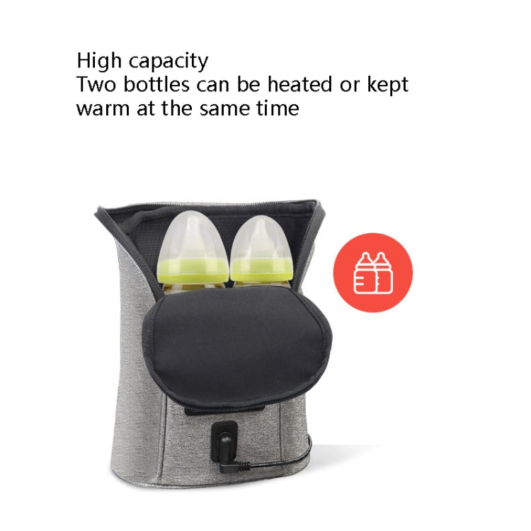 Car Double Bottle Of Warm Milk Outdoor Portable Constant Temperature Calm Milk Multi-Function Bottle Storage Bag(DC+Cigarette Lighter Interface Gray) - Heating Cups by PMC Jewellery | Online Shopping South Africa | PMC Jewellery | Buy Now Pay Later Mobicred