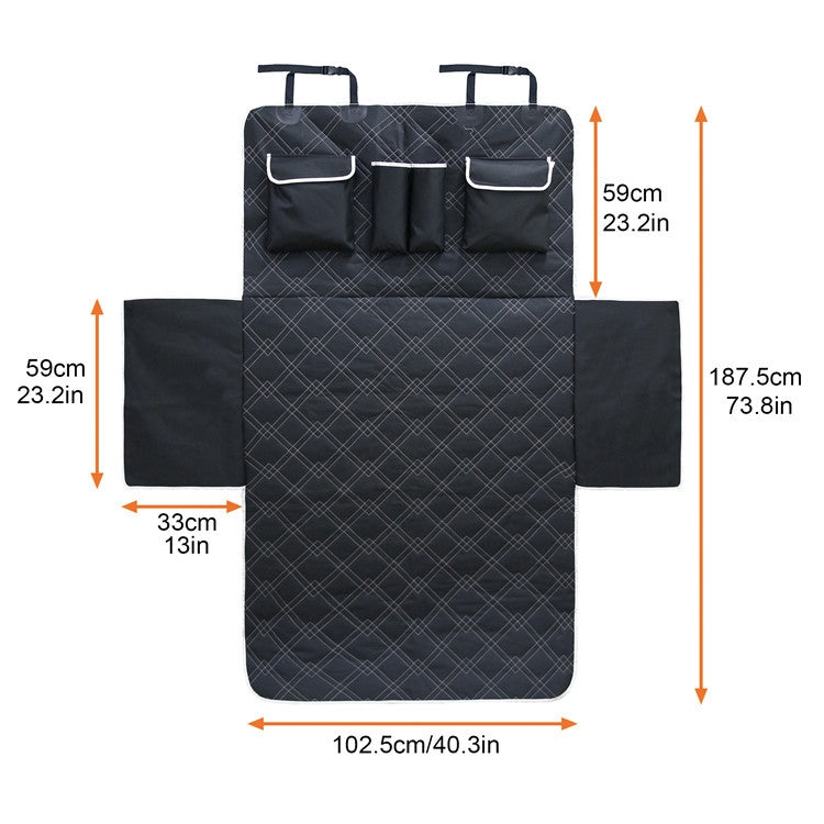 Car Trunk Mat Storage Pocket Dog Anti-dirty Mat(Black) - Seat Accessories by PMC Jewellery | Online Shopping South Africa | PMC Jewellery | Buy Now Pay Later Mobicred