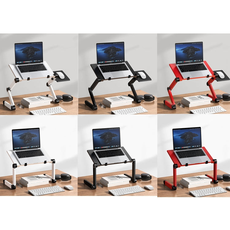 Oatsbasf Folding Computer Desk Laptop Stand Foldable Lifting Heightening Storage Portable Rack,Style: L02  Black - Laptop Stand by Oatsbasf | Online Shopping South Africa | PMC Jewellery | Buy Now Pay Later Mobicred